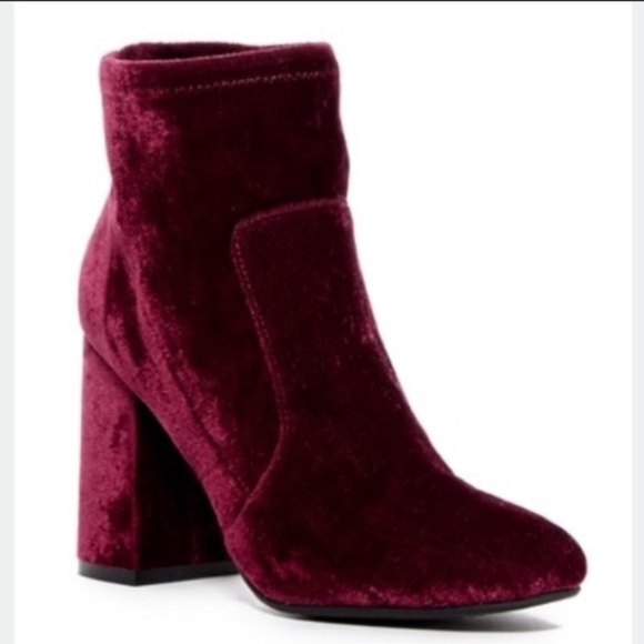 Abound Shoes - NWOT Abound Izzie Booties In Burgundy Velvet